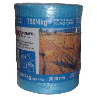 Sznurek Rolniczy TEX 1300 Polipropylenowy 3000mb WKI Tegafol