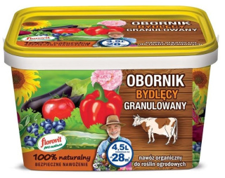 Obornik Bydlęcy Nawóz Naturalny Granulat 4,5L Pro Natura Florovit