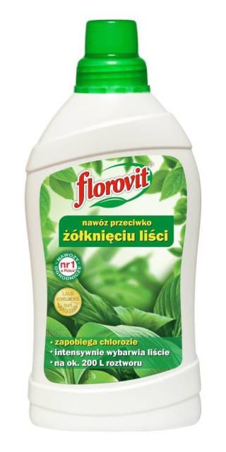 Nawóz Do Roślin Przeciw Żółknięciu Liści Mineralny Płynny 1l Florovit