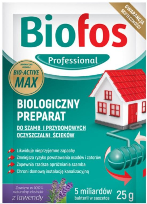 Biofos Preparat Biologiczny Do Szamb i Oczyszczalni Ścieków Proszek 25g Inco