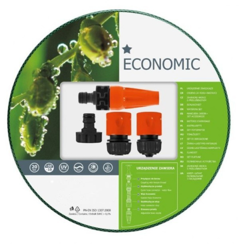 Wąż grodowy końcówki ECONOMIC 3/4" 20mb elastyczny Cellfast