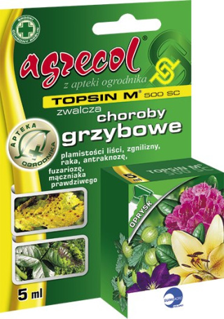 Topsin M 500 SC 30ml Fungicyd Środek Grzybobójczy Do Zwalczania Chorób Grzybowych w Uprawach Roślin Agrecol