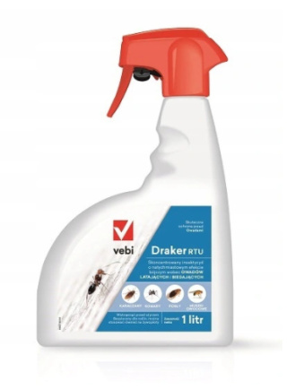 Draker RTU Spray Środek Owadobójczy Na Mrówki Pchły Kleszcze Komary 400l vebi