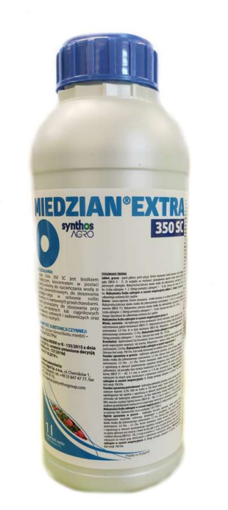 Miedzian Extra 350 BC 1000ml Fungicyd Środek Grzybobójczy Do Zwalczania Chorób Grzybowych w Uprawach Roślin Synthos Agro