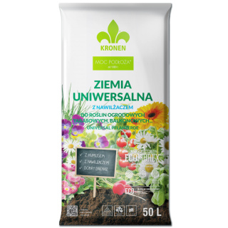 Ziemia Ogrodnicza Uniwersalna z Nawilżaczem i ECOFIBREX 80l x 36szt Kronen