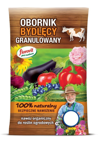 Obornik Bydlęcy Nawóz Naturalny Granulat 10L Pro Natura Florovit