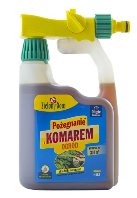 Pożegnanie z Komarem z Rozpylaczem 950ml Repelent Naturalny Środek Odstraszający Komary Zielony Dom