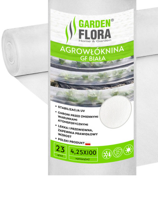 Agrowłóknina Biała 23g/m2 UV 4,25mb x 100mb GF Agro