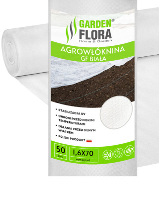 Agrowłóknina Biała 50g/m2 UV 1,6m x 70mb GF Agro