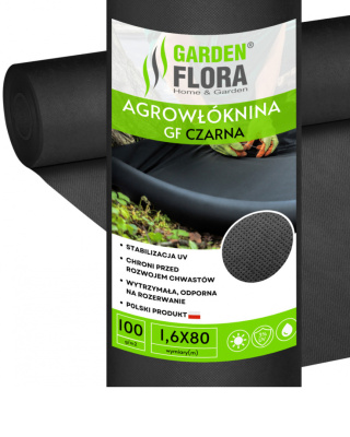 Agrowłóknina Czarna 100g/m2 UV 1,6m x 80mb GF Agro