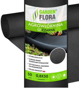 Agrowłóknina Czarna 50g/m2 UV 0,8m x 30mb GF Agro