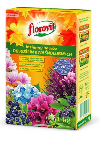 Nawóz Do Roślin Kwaśnolubnych Jesienny Mineralny Granulat 1kg Florovit