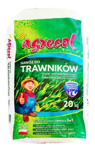 Nawóz Do Trawy 3w1 Mineralny Granulat 20kg Agrecol