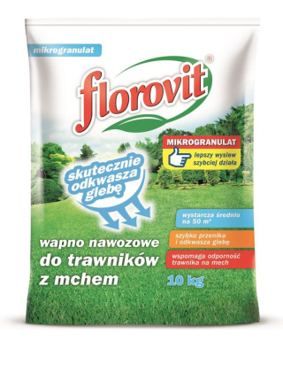 Wapno Nawozowe Do Trawy z Mchem Granulat 10kg Florovit