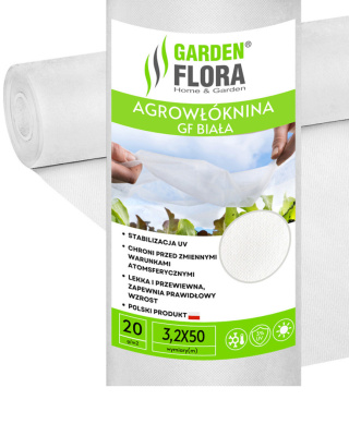 Agrowłóknina Biała 20g/m2 UV 3,2m x 50mb GF Agro