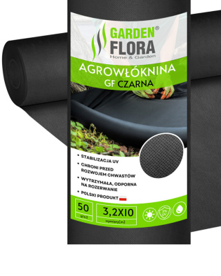 Agrowłóknina Czarna 50g/m2 UV 3,2m x 10mb GF Agro