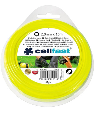 Żyłka do Podkaszarek Kwadrat 2,0mm x 15mb Cellfast