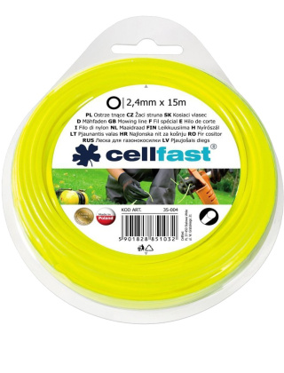 Żyłka do Podkaszarek Okrągła 2,4mm x 15mb Cellfast