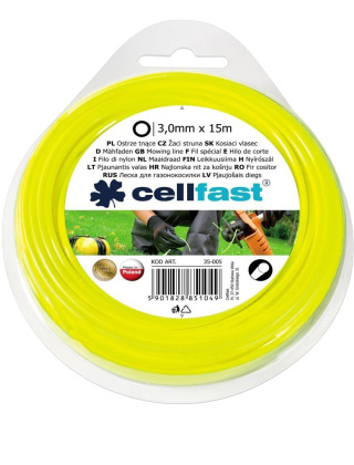 Żyłka do Podkaszarek Okrągła 3,0mm x 15mb Cellfast