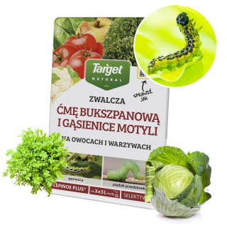 Lepinox Plus 10g x 3 Środek Do Zwalczania Ćmy Bukszpanowej i Gąsenic Motyli w Uprawach Roślin Target