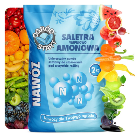 Nawóz Uniwersalny Saletra Amonowa Azotan Amonu Mineralny Granulat 2kg Ampol