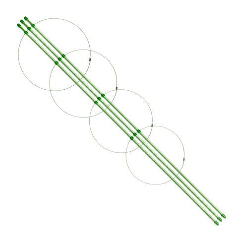 Podpora do Kwiatów i Roślin Pierścieniowa 150cm 4 Pierścienie Stalowa Lakierowana Garden Line