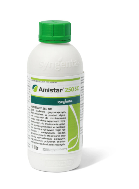 Amistar 250 SC 1000ml Fungicyd Środek Grzybobójczy Do Zwalczania Chorób Grzybowych w Uprawach Roślin Syngenta