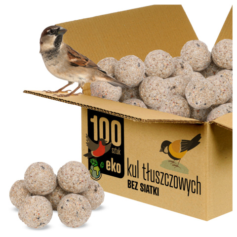 Kule Tłuszczowe Dla Ptaków Bez Siatki 90g x 100szt Happy Birds