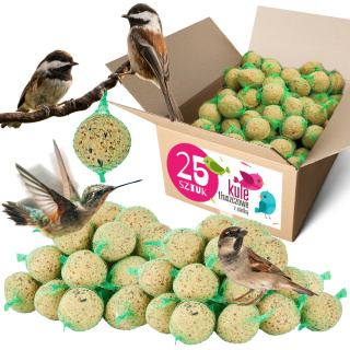 Kule Tłuszczowe Dla Ptaków w Siatce 80g x 25szt Happy Birds