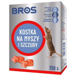 Trutka Na Myszy i Szczury Kostka 250g Bros